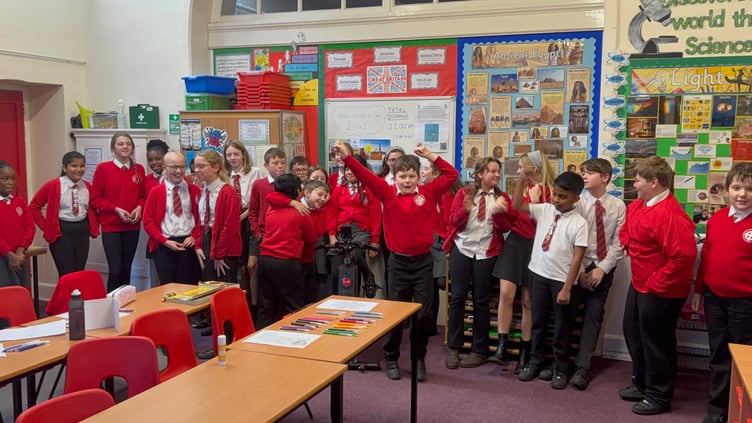 A year 6 class at St John's Primary School raise over a thousand pounds for bereavement charity 2Wish